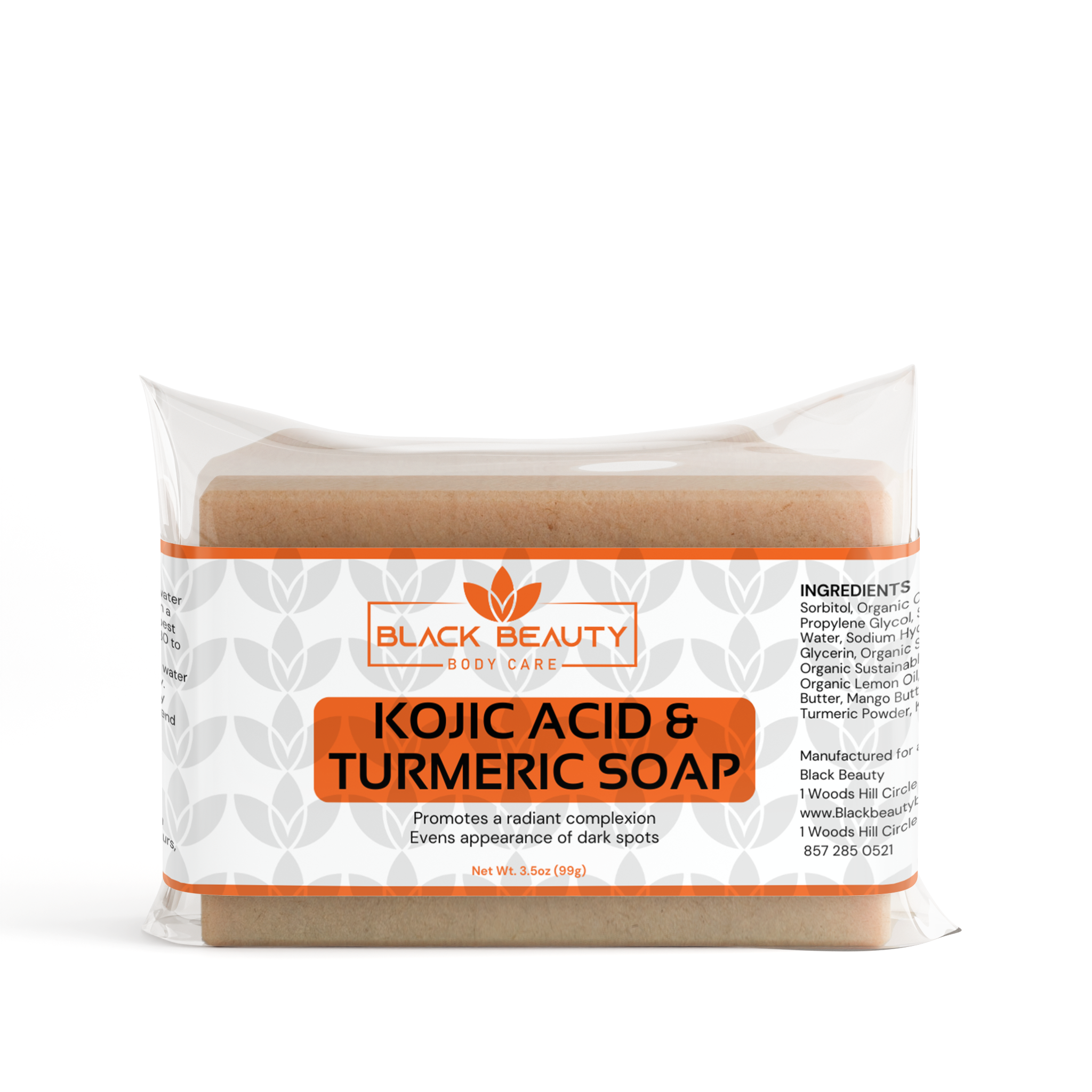 BLACK BEAUTY Kojic Acid & Turmeric Soap