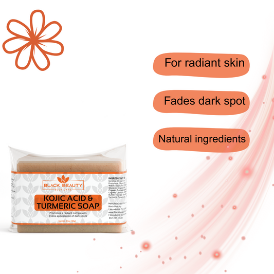 BLACK BEAUTY Kojic Acid &amp; Turmeric Soap